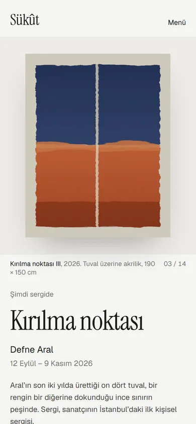 Sükût, telefon görünümü
